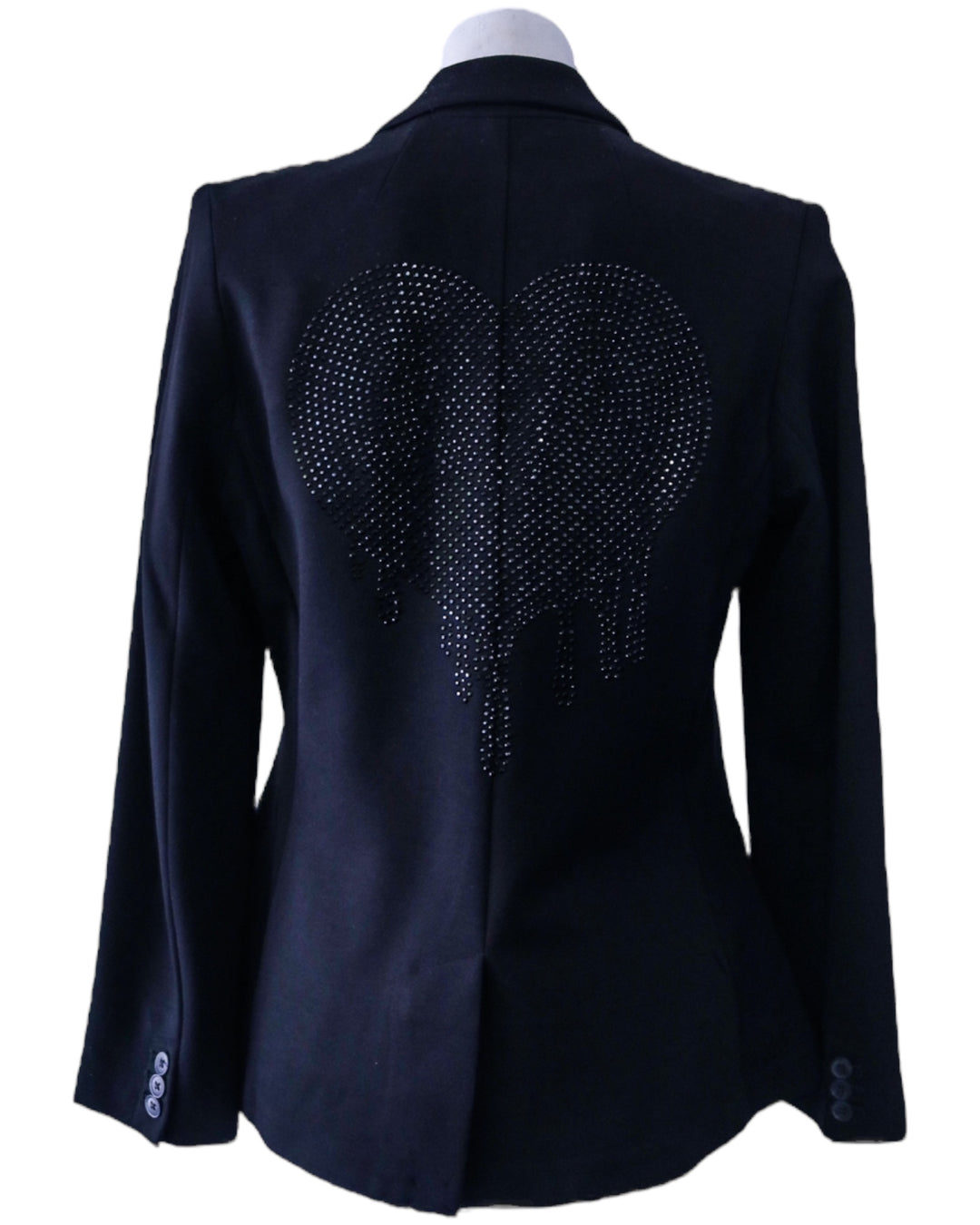 Drippy Heart Blazer- Black