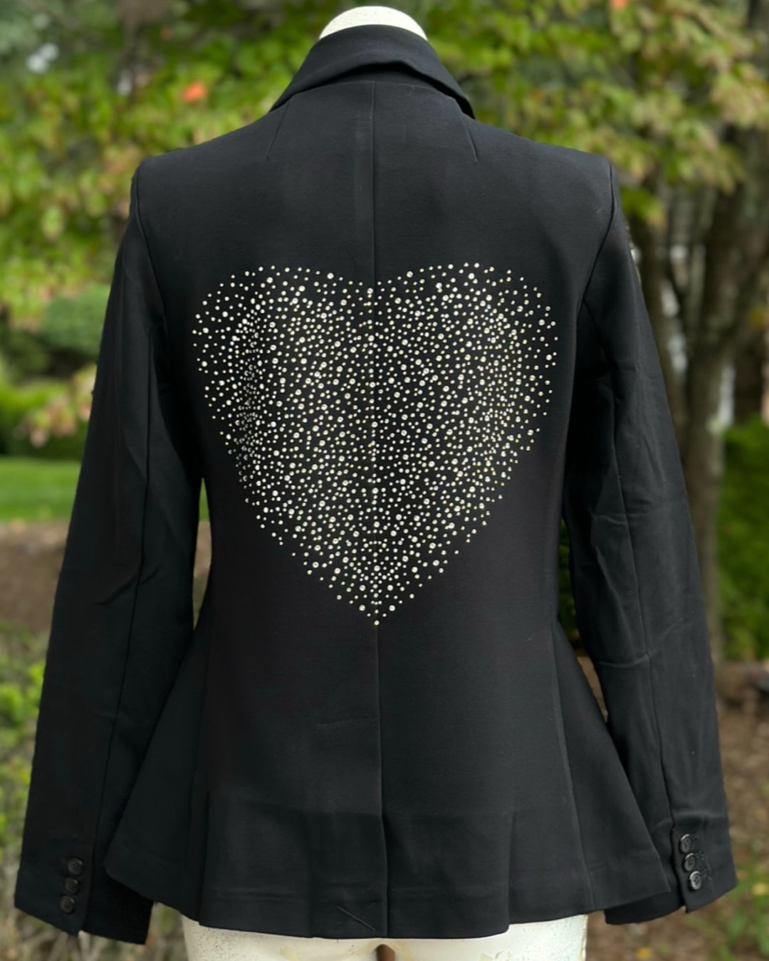 Confetti Heart Blazer- Silver