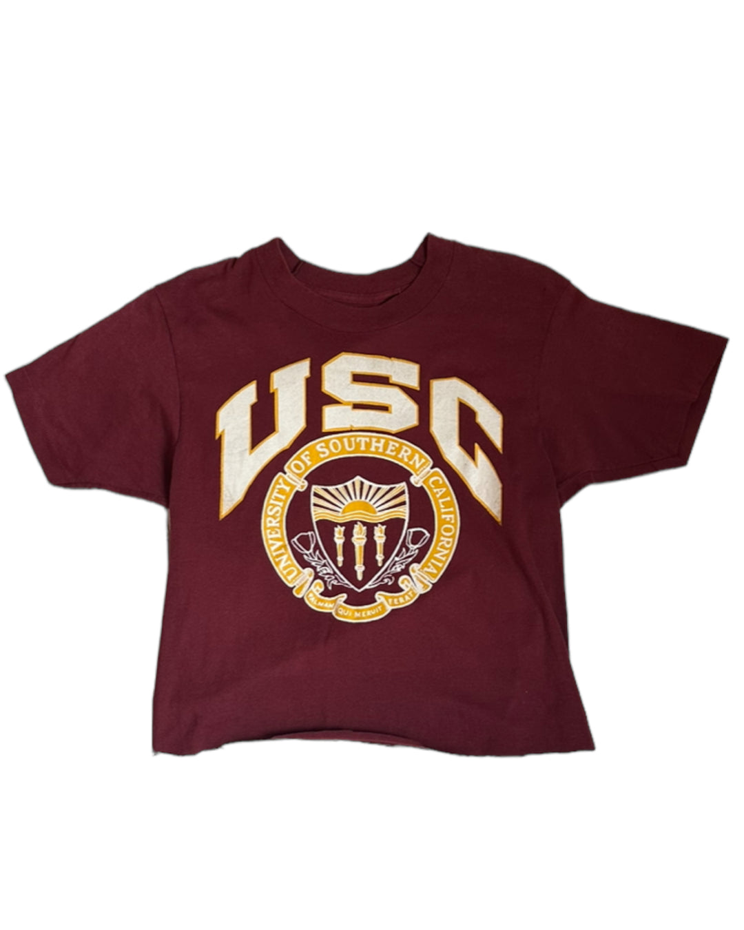 USC Vintage Long Cropped T-Shirt