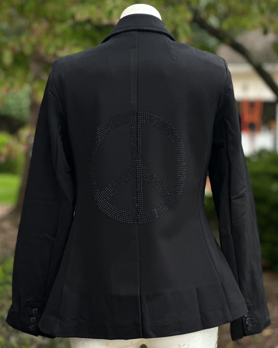 Peace Sign Blazer- Black