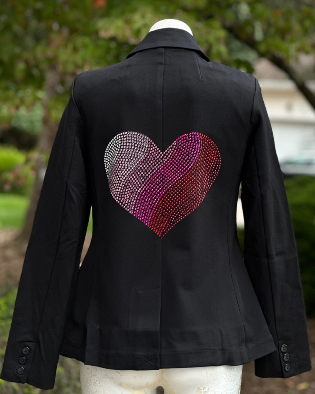 Ombré Heart Blazer- Pink