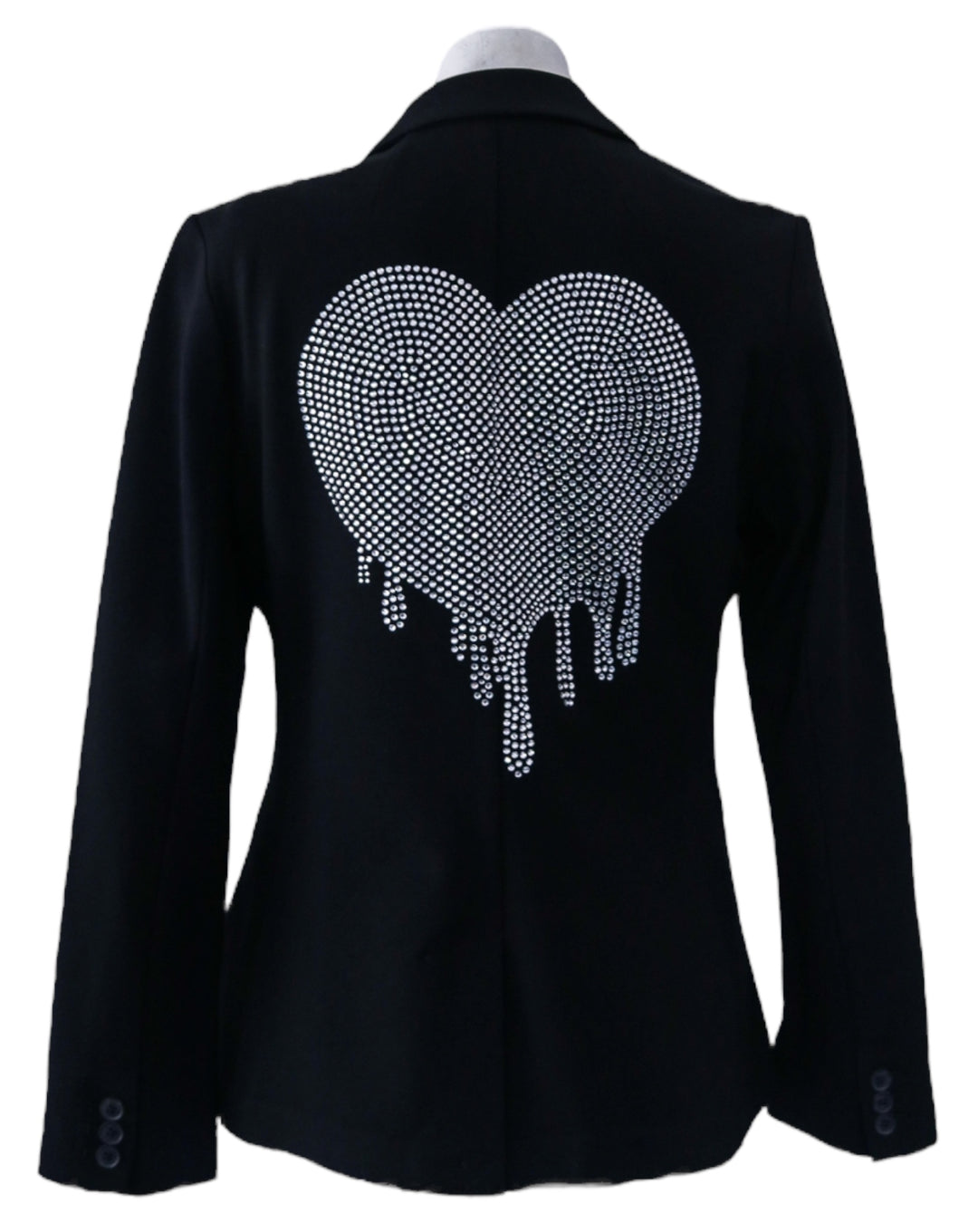 Drippy Heart Blazer- Silver