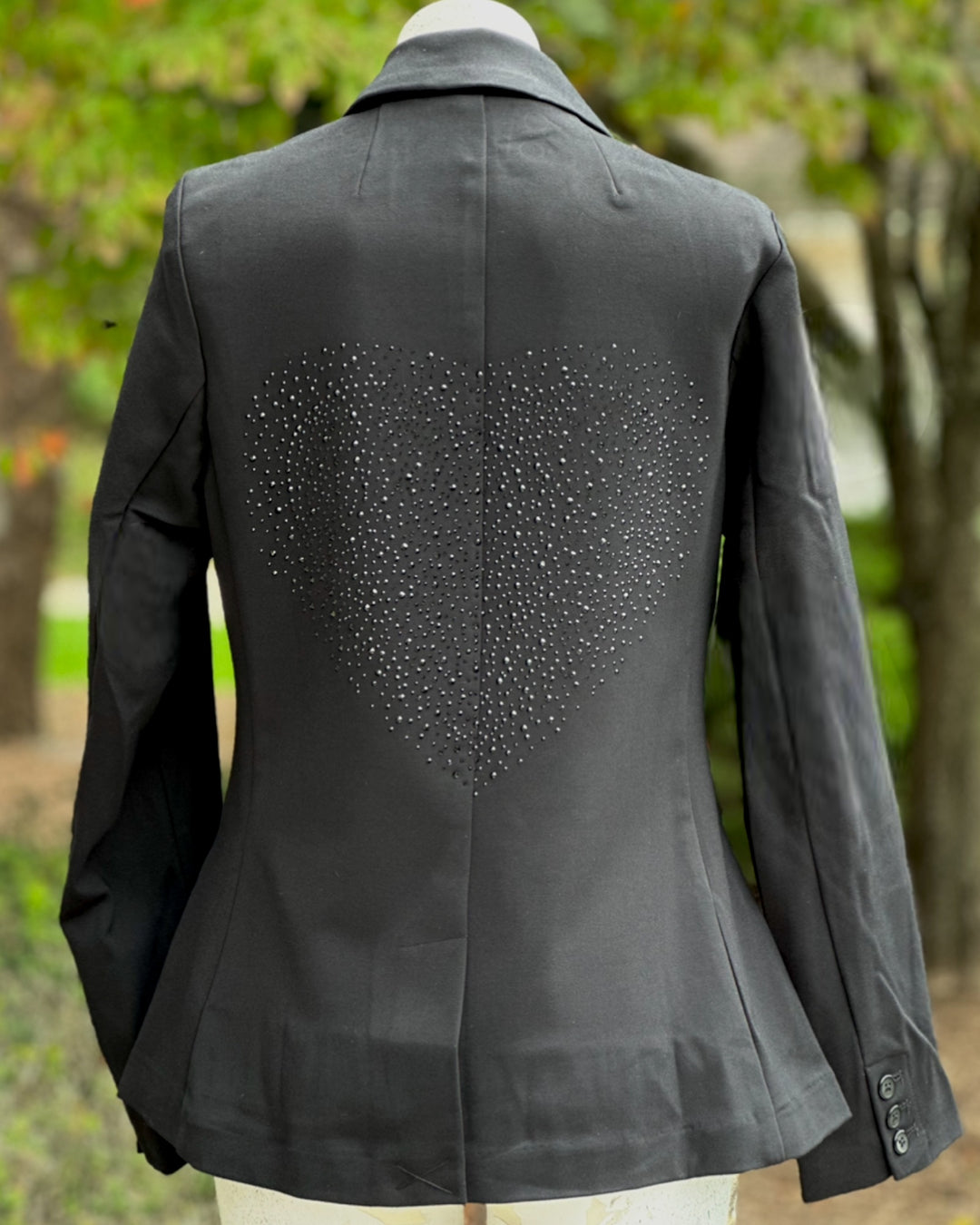 Confetti Heart Blazer- Black