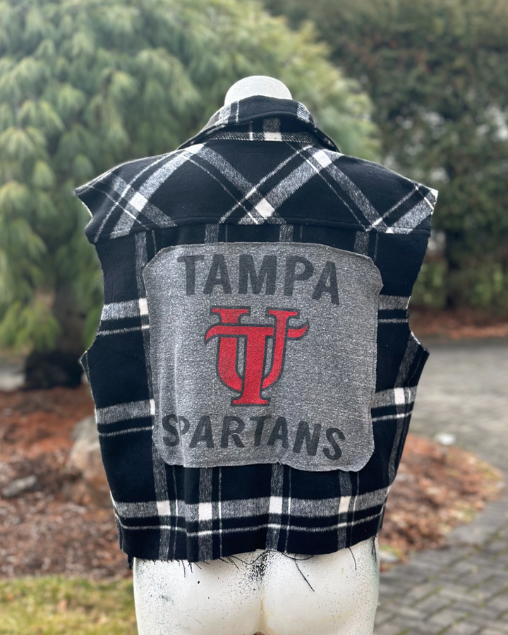 Tampa Reworked Cut Sleeves Patched Shacket