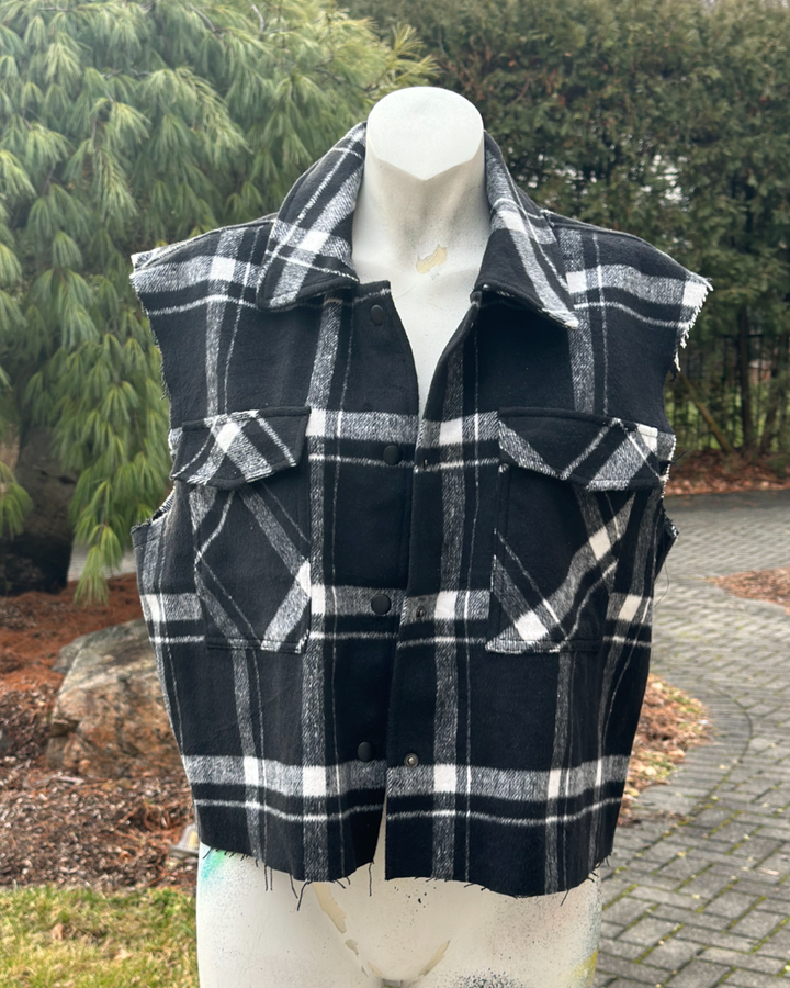 Tampa Reworked Cut Sleeves Patched Shacket