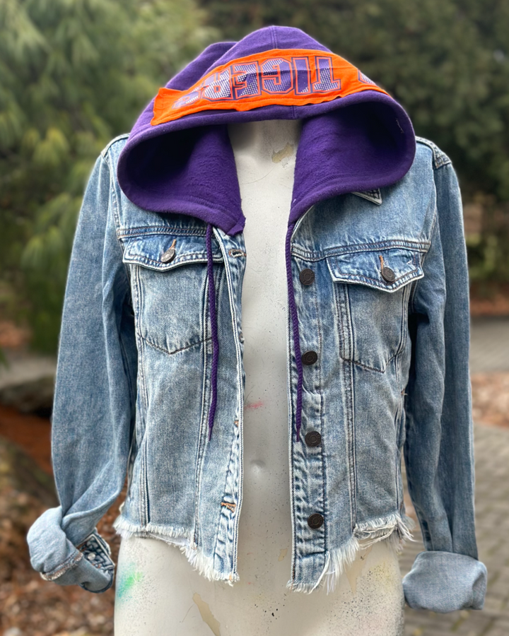 Clemson Patched Jean Jacket