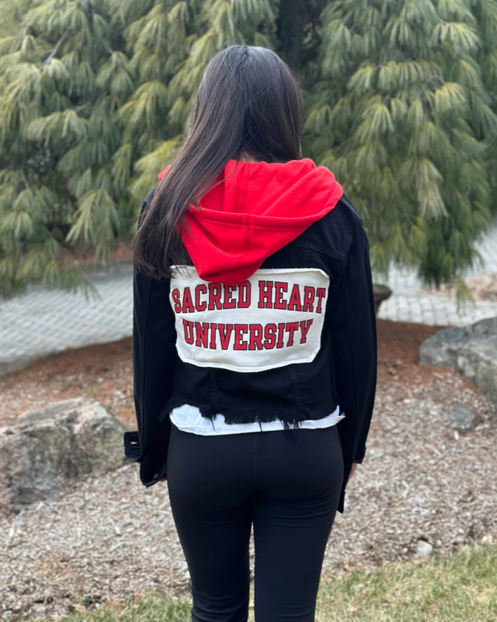 Sacred Heart Patched Jean Jacket