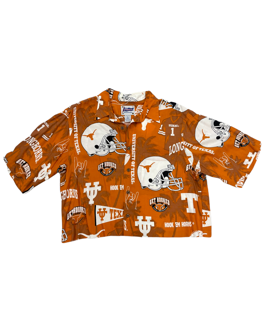 Texas Hawaiian Cropped Shirt