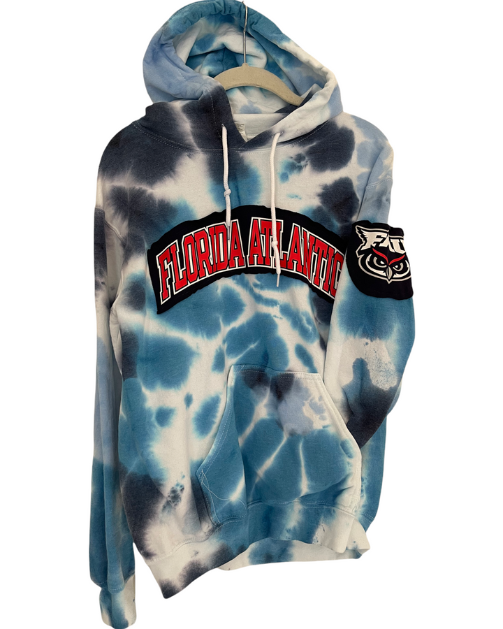 FAU Tie Dye Patched Sweatshirt