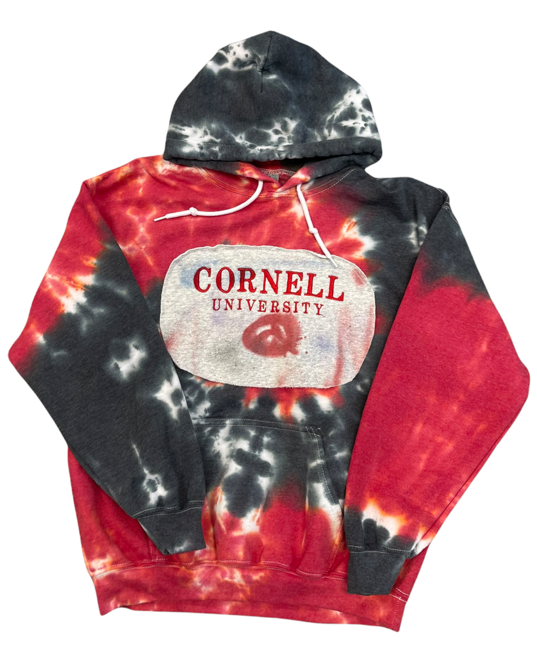 Cornell Patched Tie Dye Sweatshirt