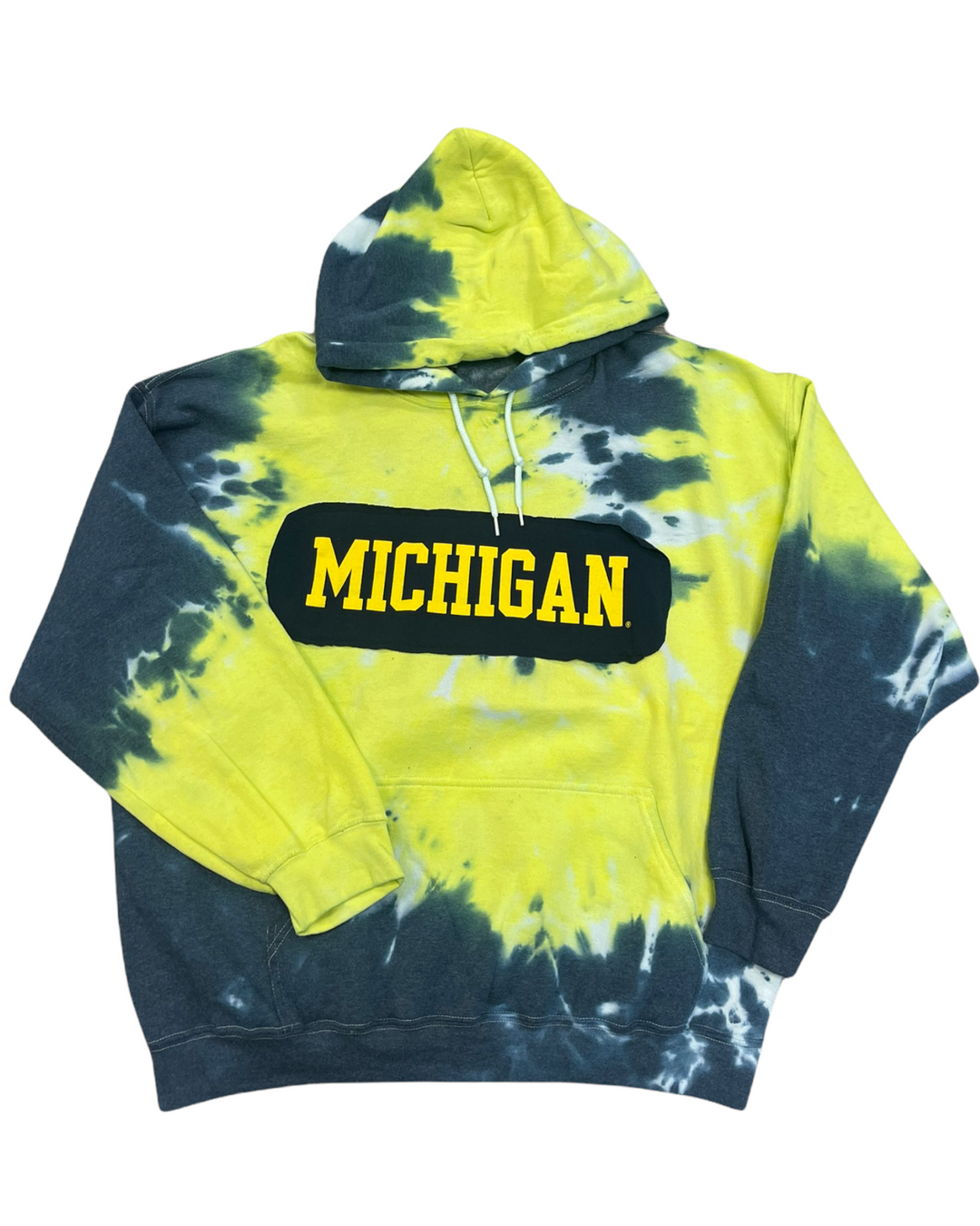 Michigan Patched Tie Dye Sweatshirt