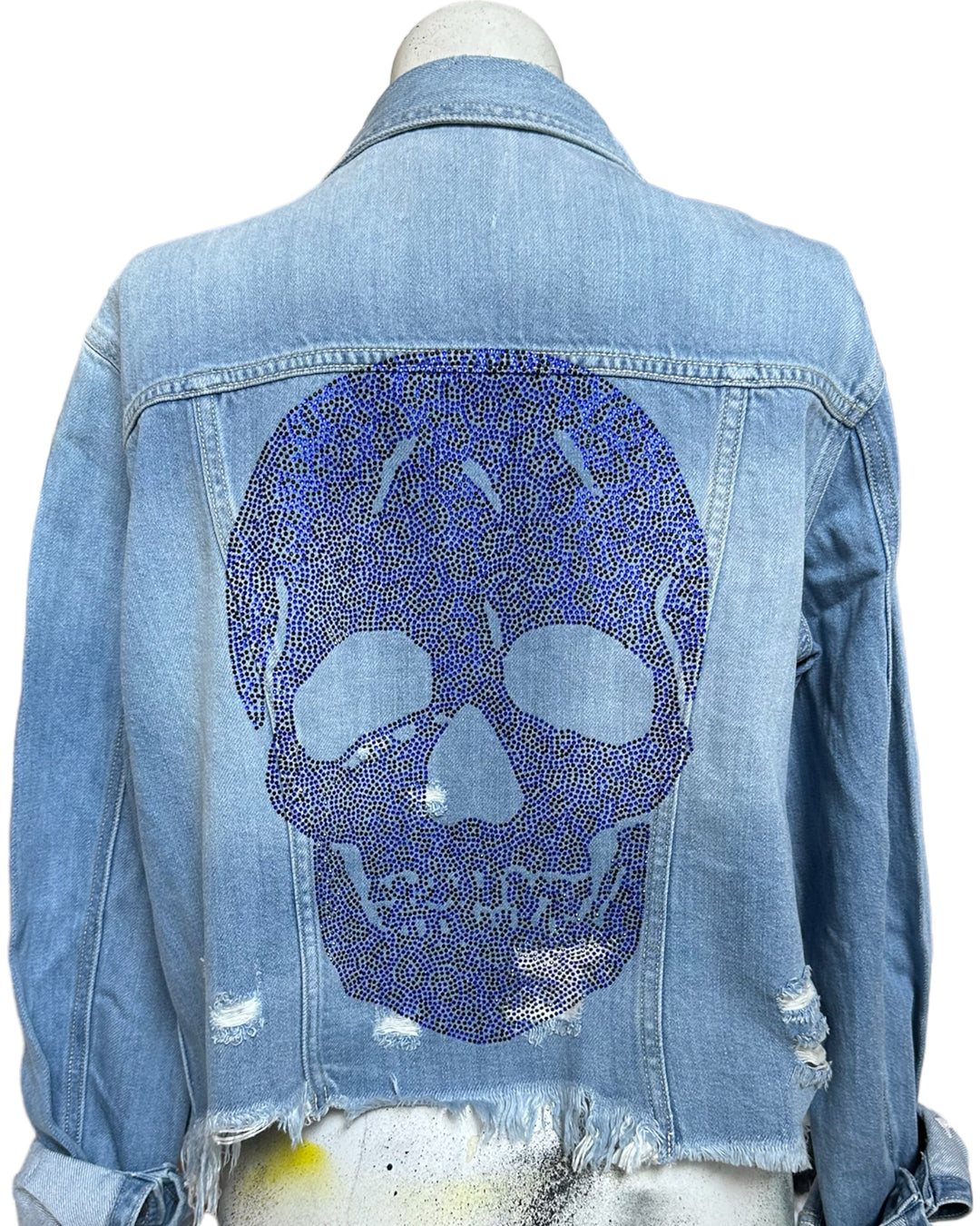 Blue Skull Jean Jacket