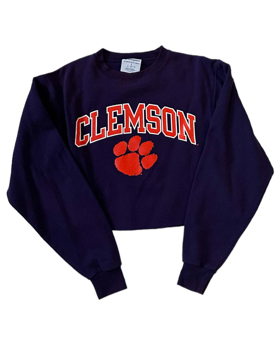 Clemson Vintage Cropped Sweatshirt