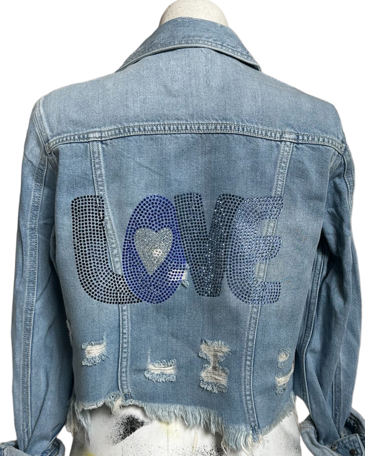 Blue Bubble Love Jean Jacket