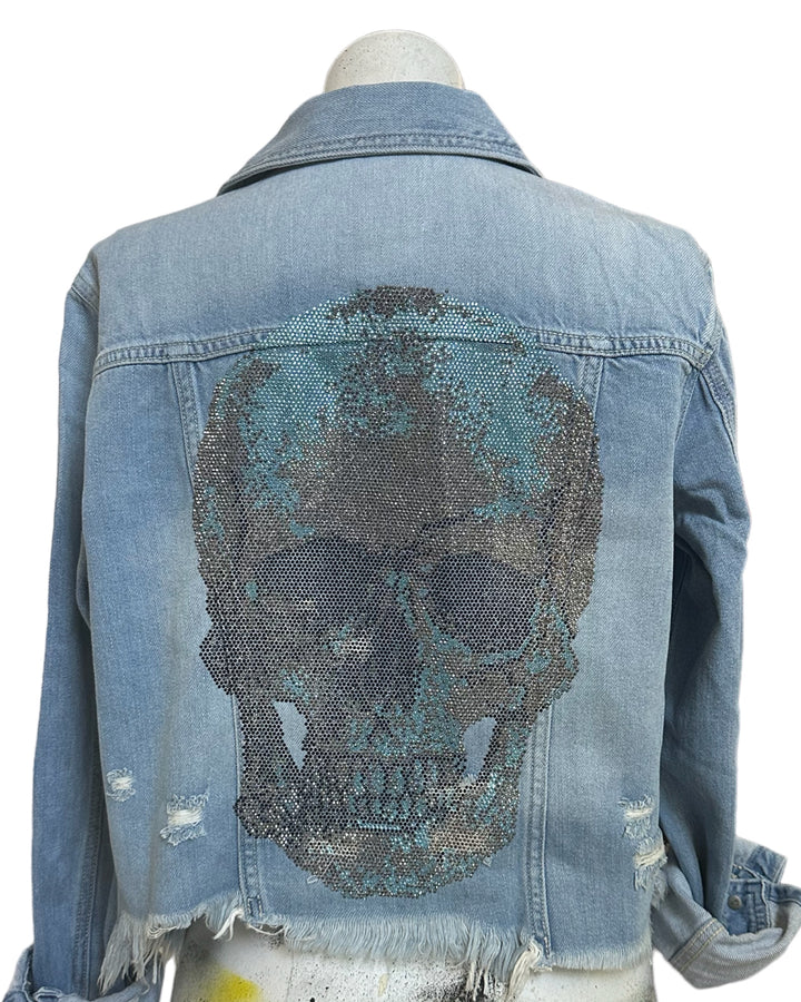 Blue Skull Jean Jacket