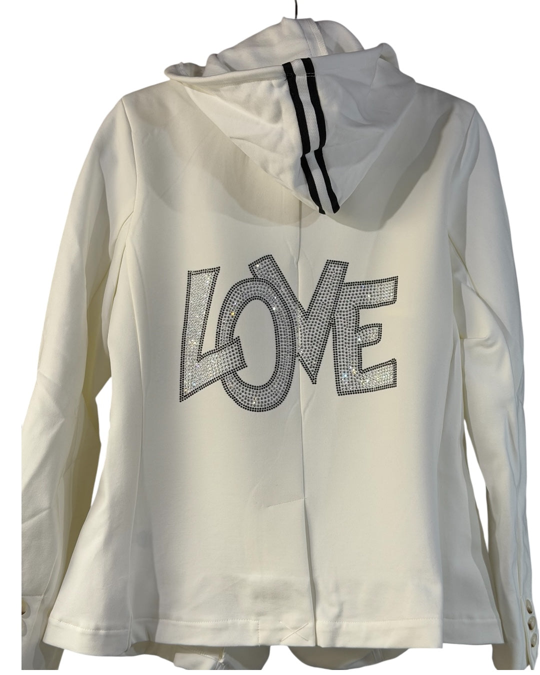 Abstract Love White Blazer