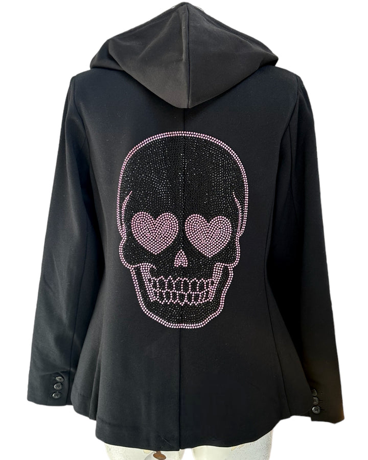 Skull and Hearts Blazer- Pink/Black