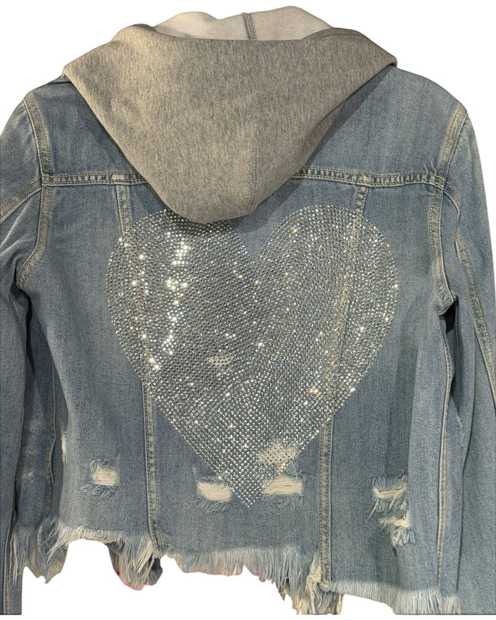 Hooded Black Heart Hasma Jean Jacket