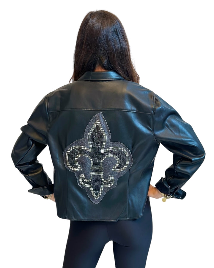 Fleur De Lis Pleather Shirt