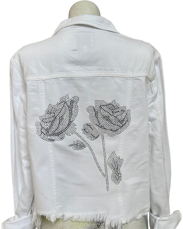 Silver Flower Jean Jacket