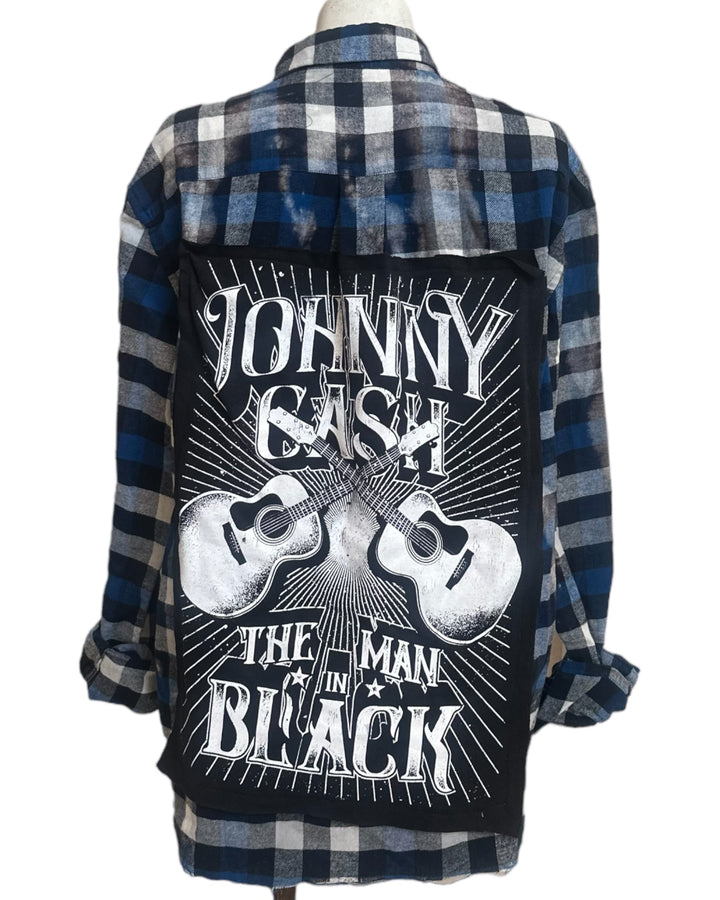 Johnny Cash Patched Flannel