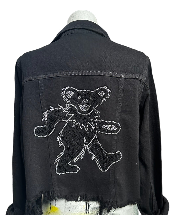 Black Dancing Bear Jean Jacket