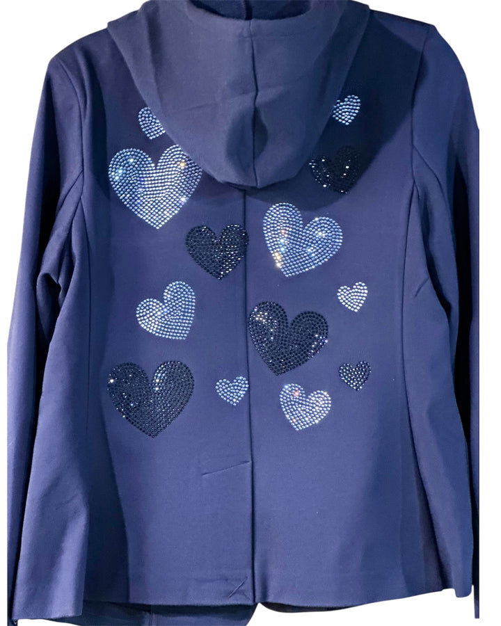 Scattered Hearts Navy Blazer