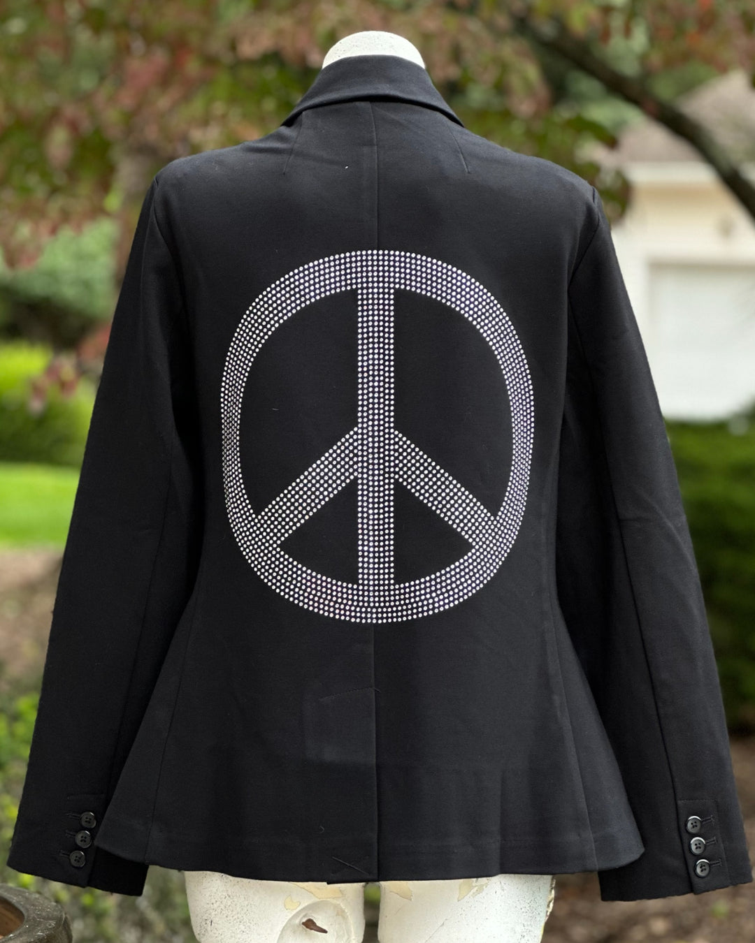Large Peace Sign Blazer- Silver