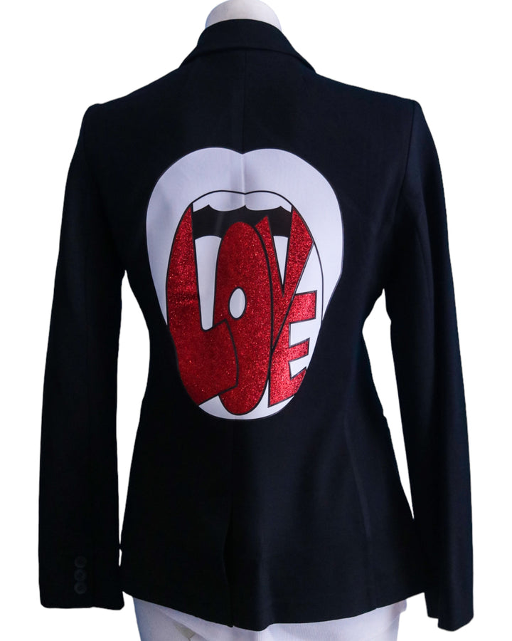 Love Mouth Blazer- Red/ White