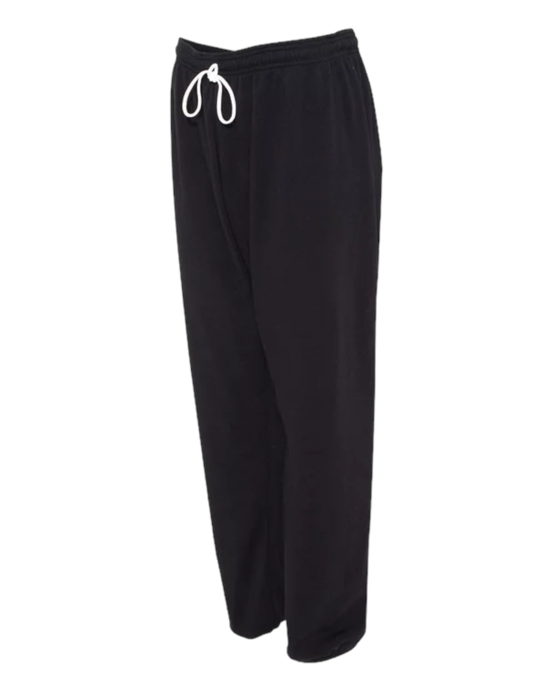 Peace Love Sweatpants- Black/White/Silver Glitter