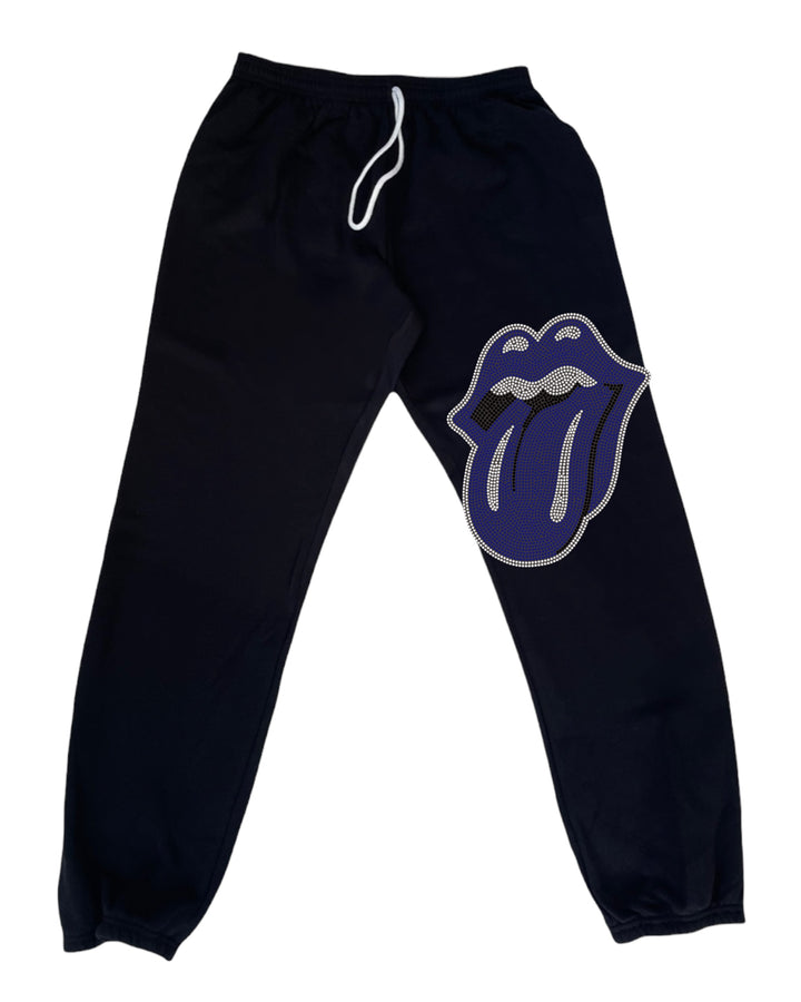 Dark Blue Tongue Sweatpants