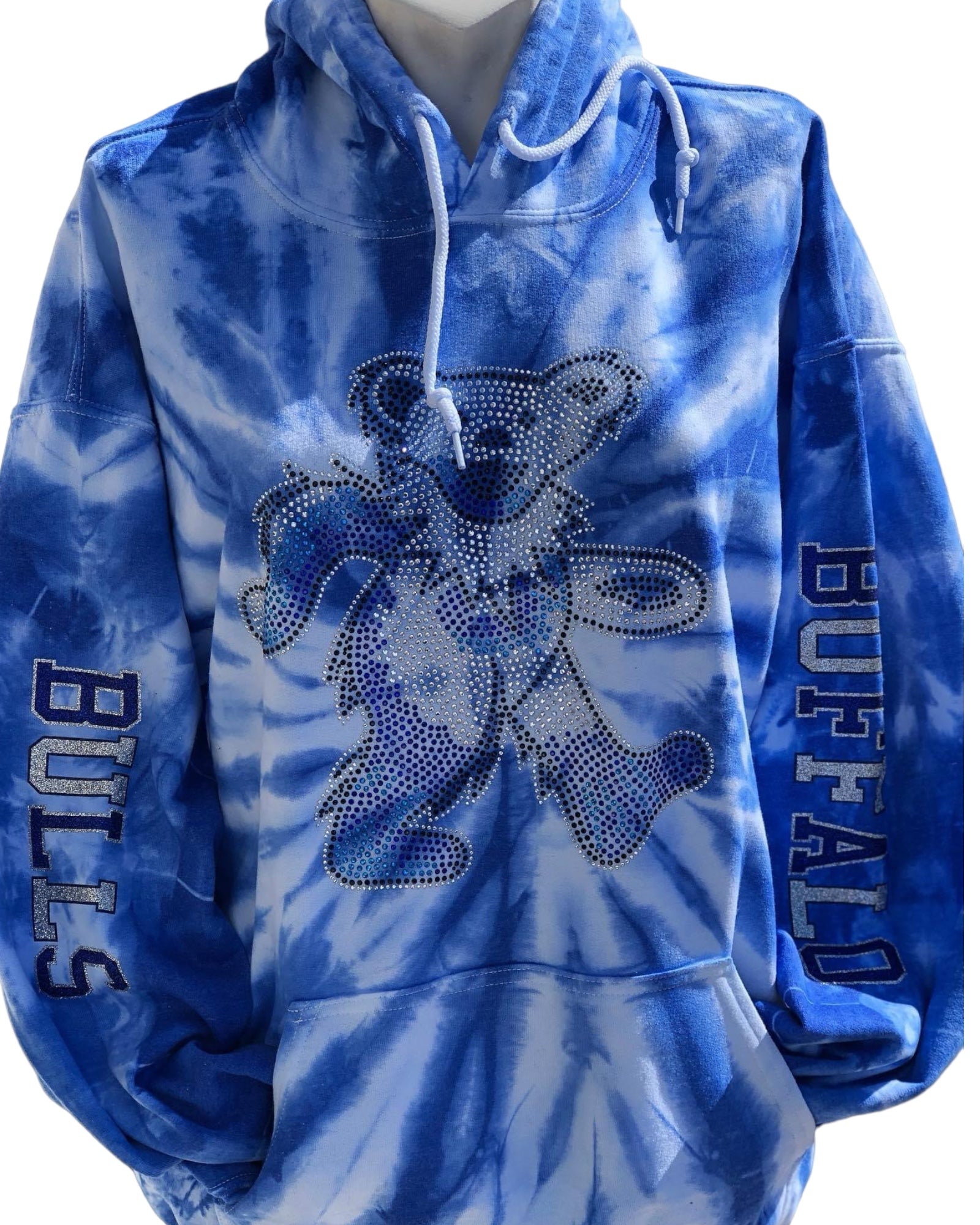 Tie dye rolling hot sale stones hoodie