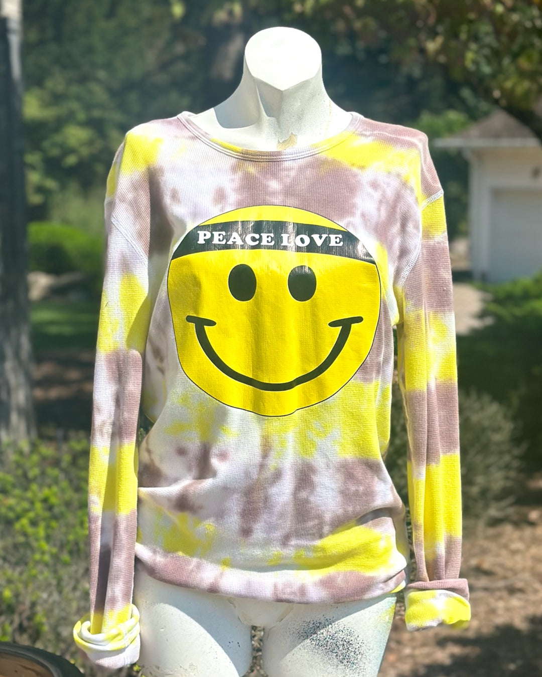 Tie Dye Smiley Face Thermal