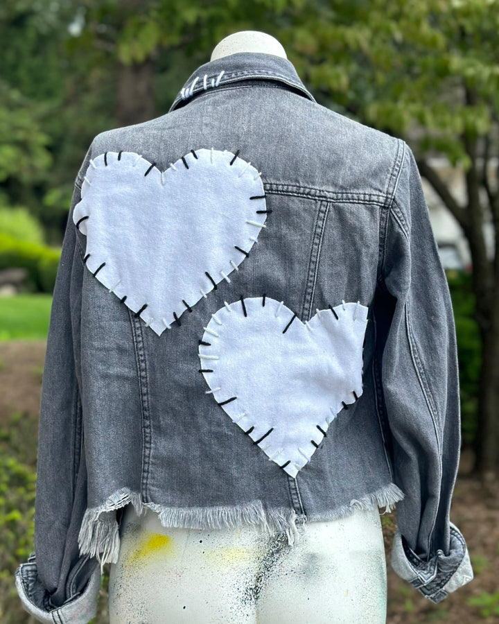 Embroidery Reworked Patched Jean Jacket