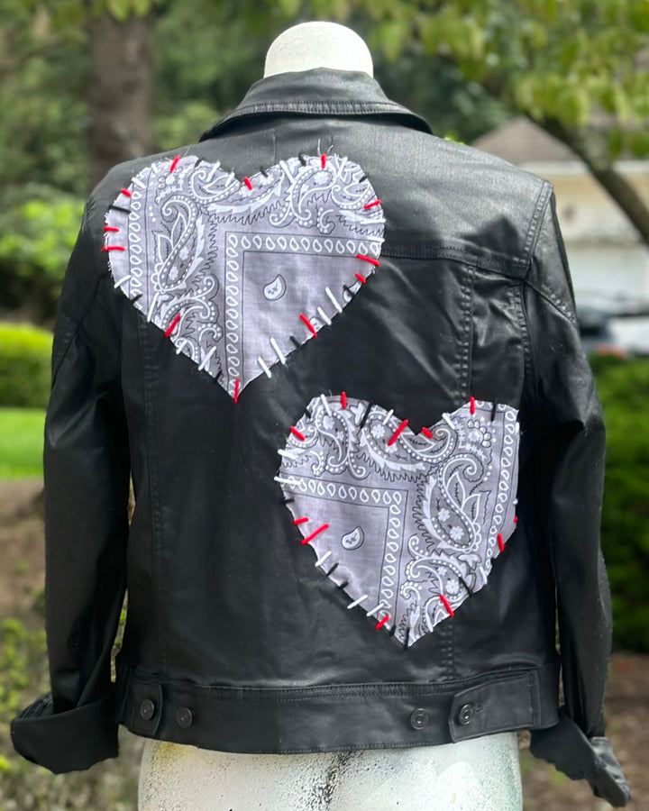 Embroidery Reworked Patched Coated Jacket