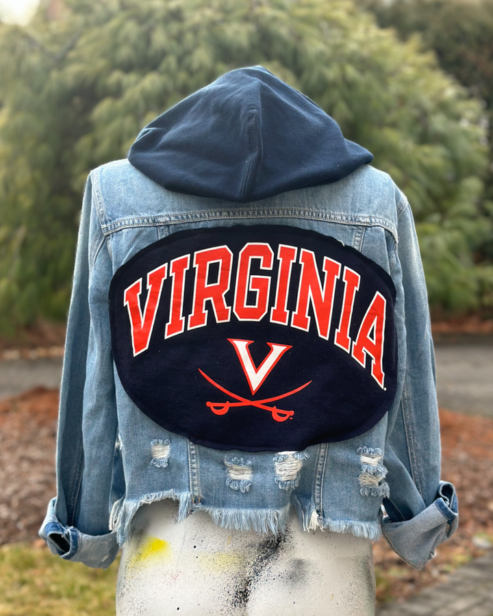 University of Virginia Patched Jean Jacket