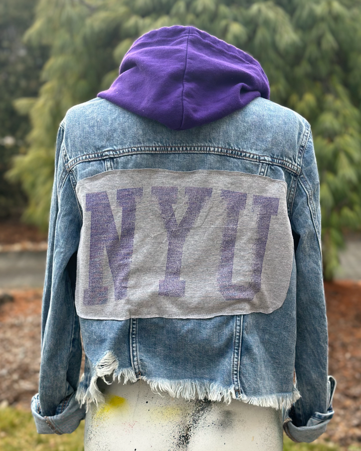 NYU Patched Jean Jacket