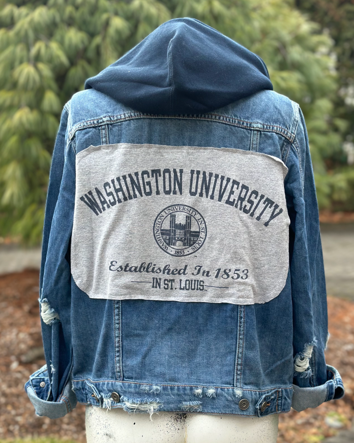 WashU Patched Jean Jacket