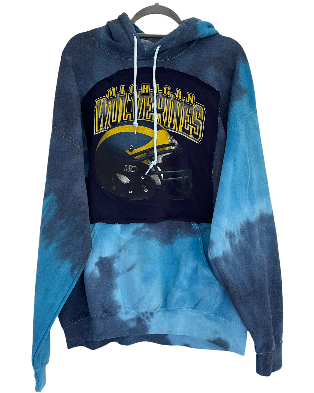 Michigan Patched Tie Dye Sweatshirt