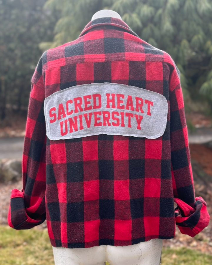 Sacred Heart Reworked Patched Flannel