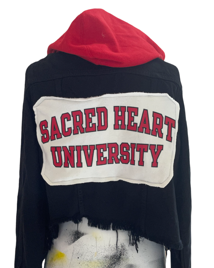 Sacred Heart Patched Jean Jacket
