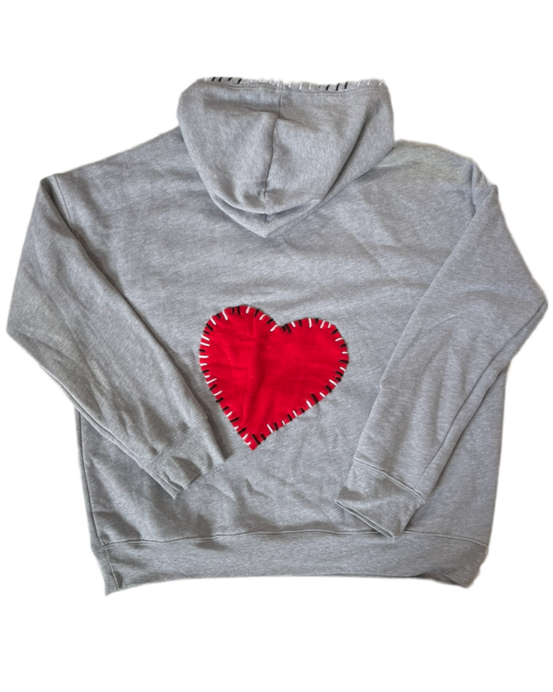 Embroidery Heart Patched Sweatshirt