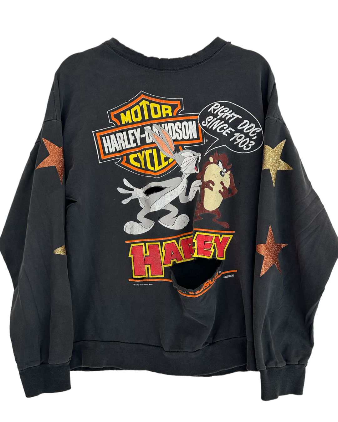 Vintage Reworked Harley Cartoons Sweatshirt