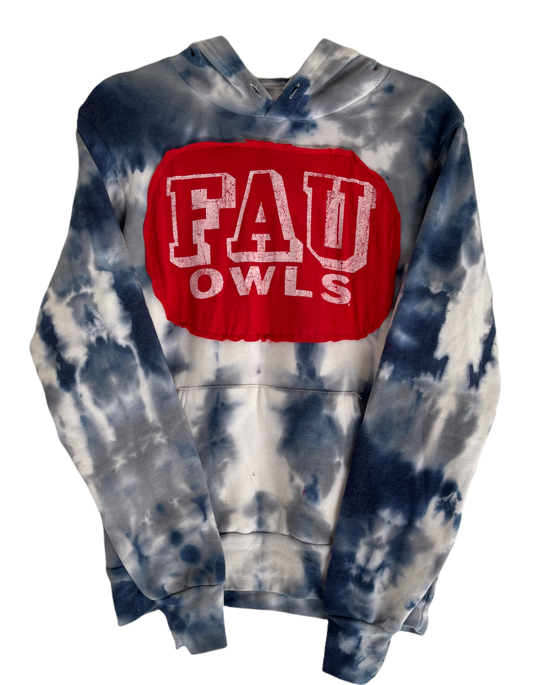 FAU Owls Patched Tie Dye Sweatshirt