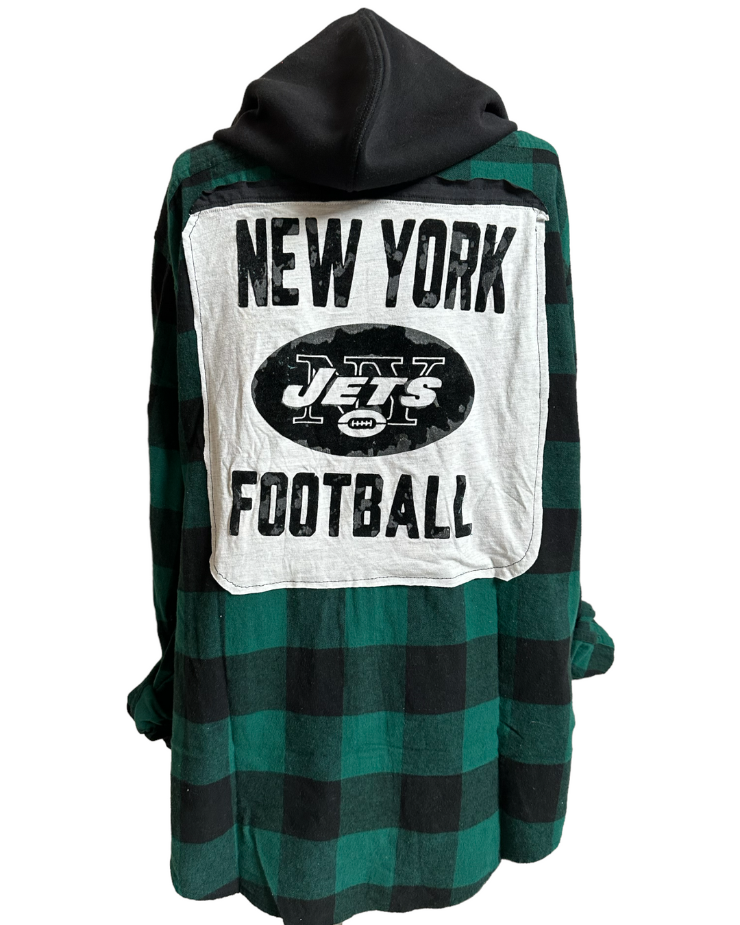 NY Jets Patched Flannel