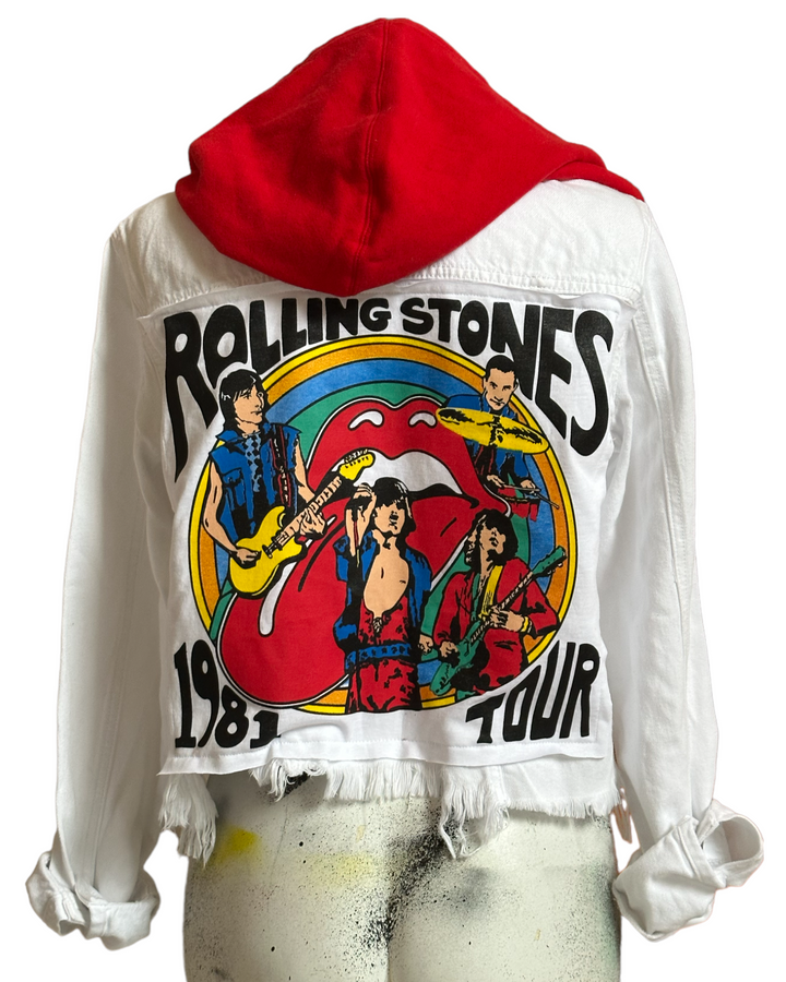 Rolling Stones Patched Jean Jacket
