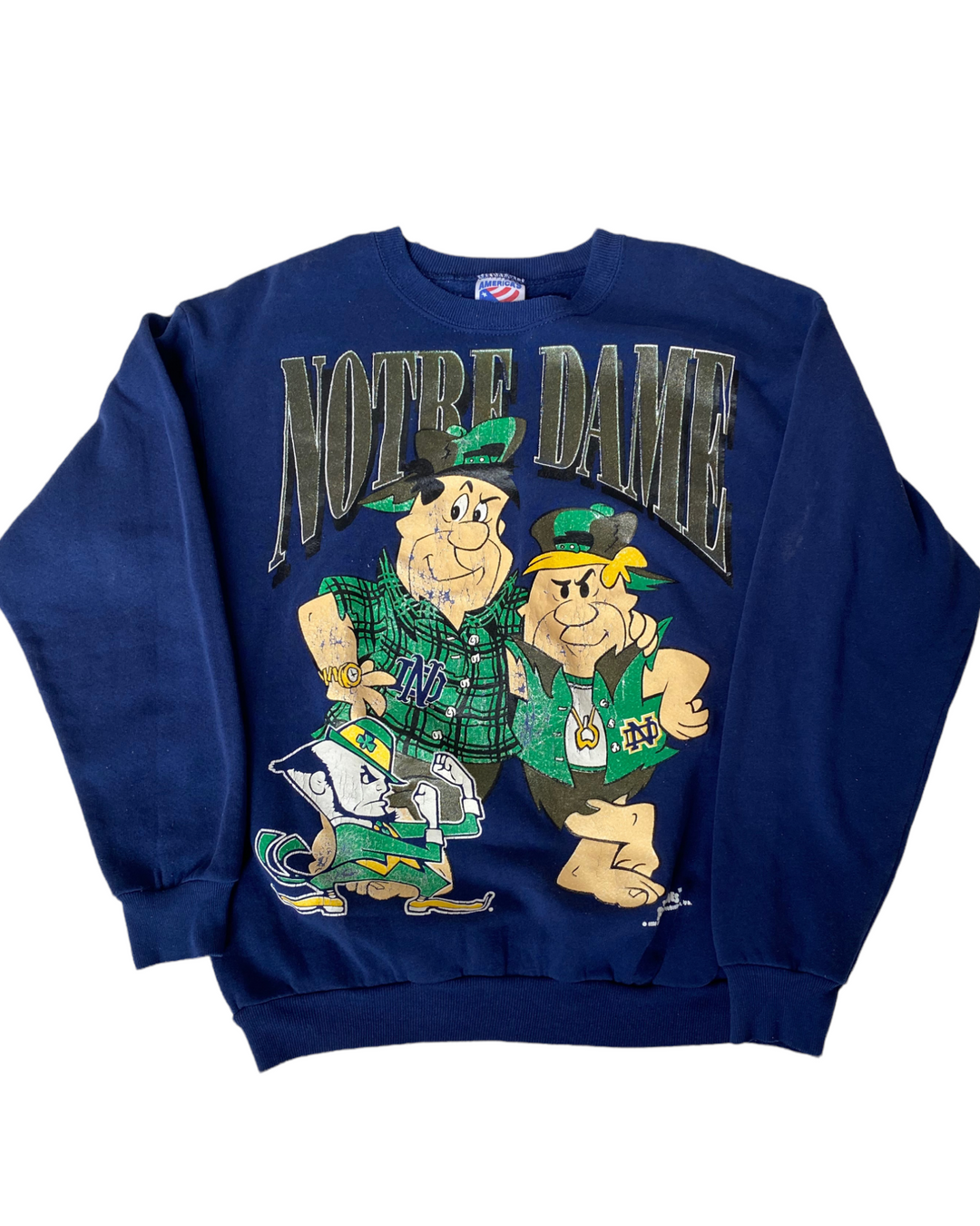 Notre Dame Rare Vintage Flintstones Sweatshirt