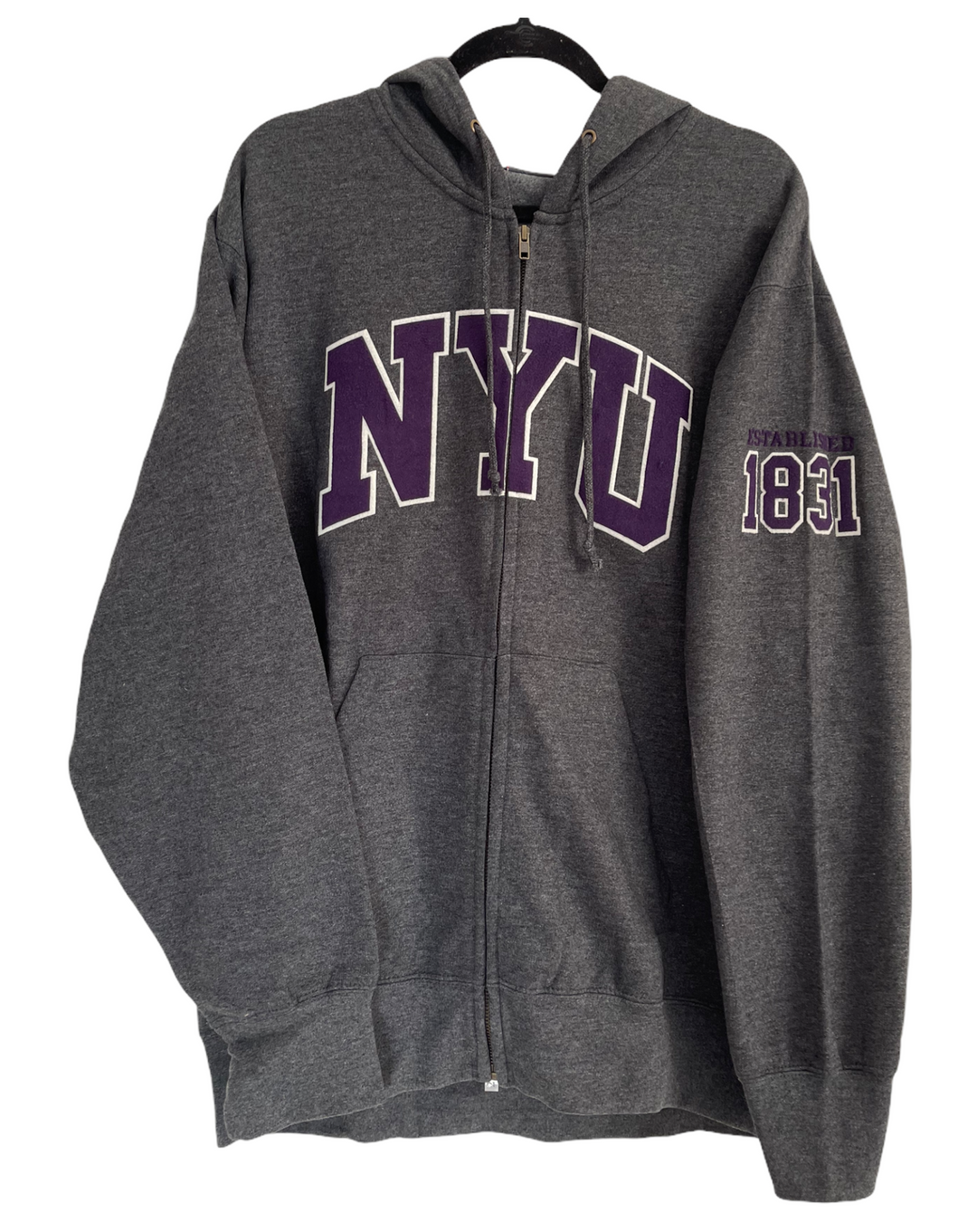 NYU Vintage Zip Up Sweatshirt
