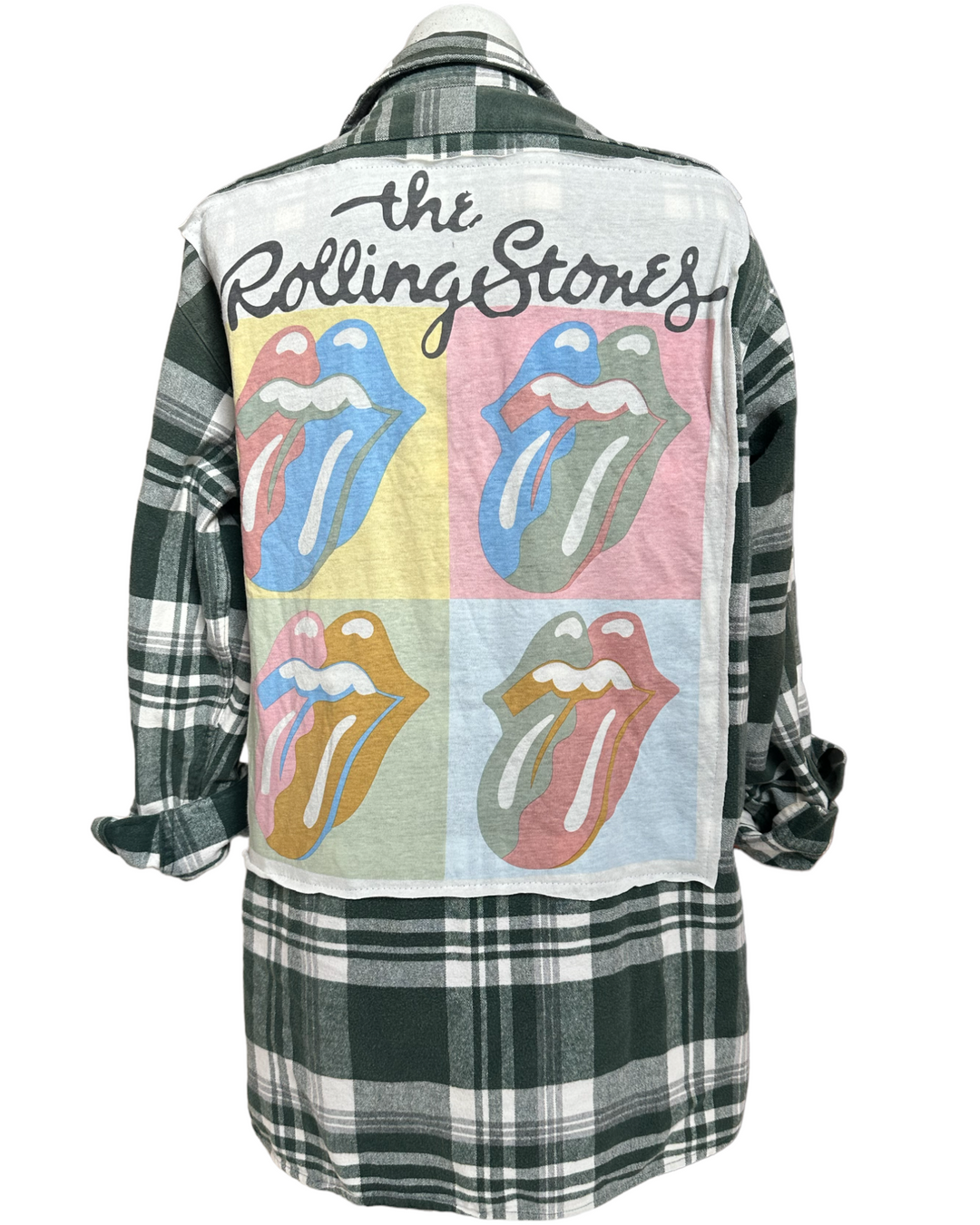 Rolling Stones Patched Flannel