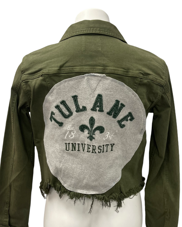 Tulane Patched Jean Jacket